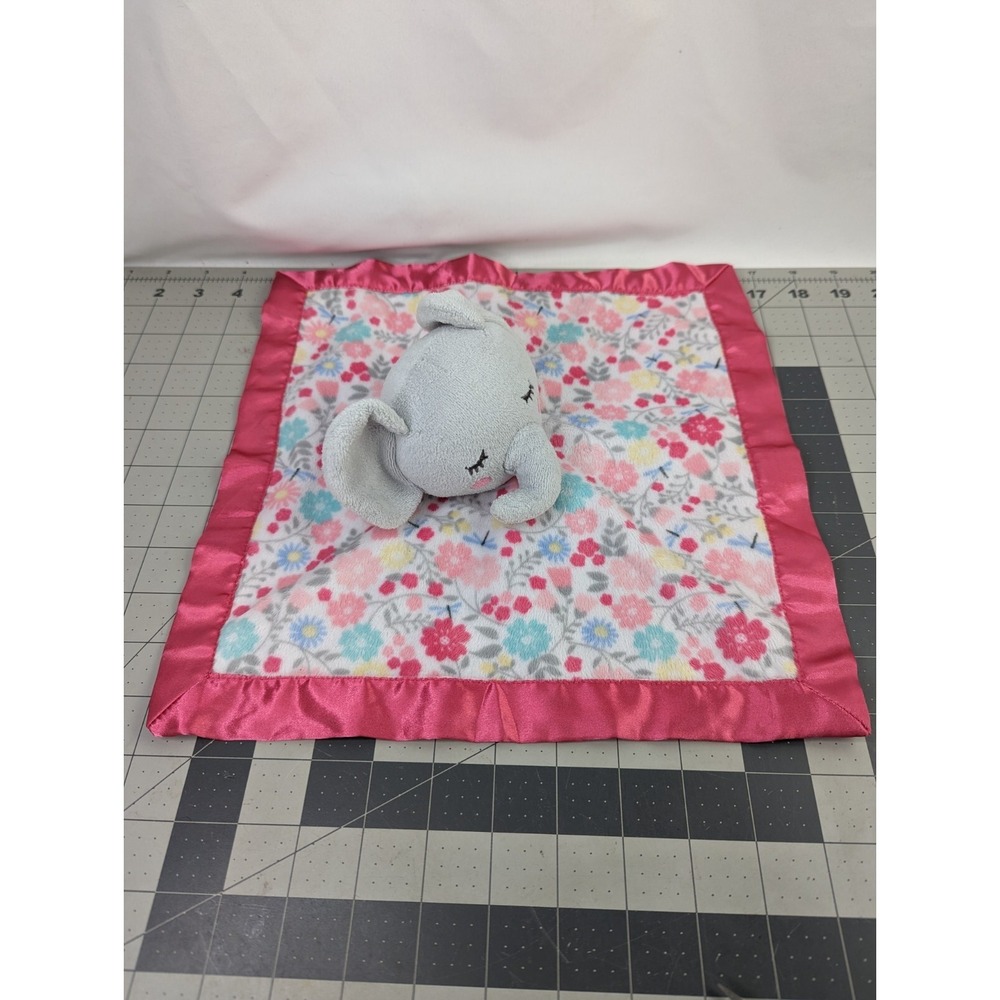 Parents Choice Elephant Lovey Flower Security Blanket Stuffed Animal Toy